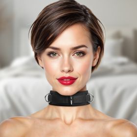 Neoprene Bondage Collar with D