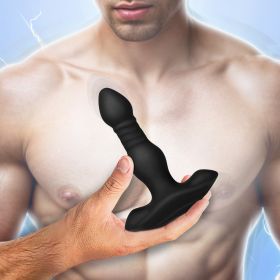 Vibrating and Thrusting Remote Control Silicone Anal Plug