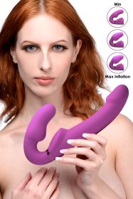 Worlds First Remote Control Inflatable Vibrating Silicone Ergo Fit Strapless Strap